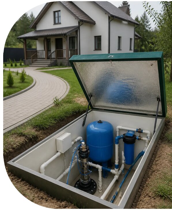 Автономное водоснабжение дома в Урае от 156315 р. | АПаруса-Урй